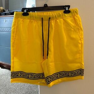 Yellow designer style shorts